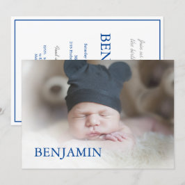 Convites Celebração de Nomeação de Foto do Baby Boy
