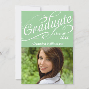 Convites Celebração de Script Verde/Suave da Casa