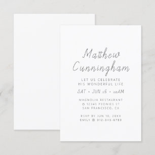 Convites Celebração de Sua Maravilhosa Vida Moderna Simpl