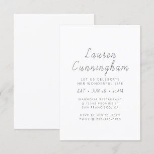 Convites Celebração de Sua Maravilhosa Vida Moderna Simpl