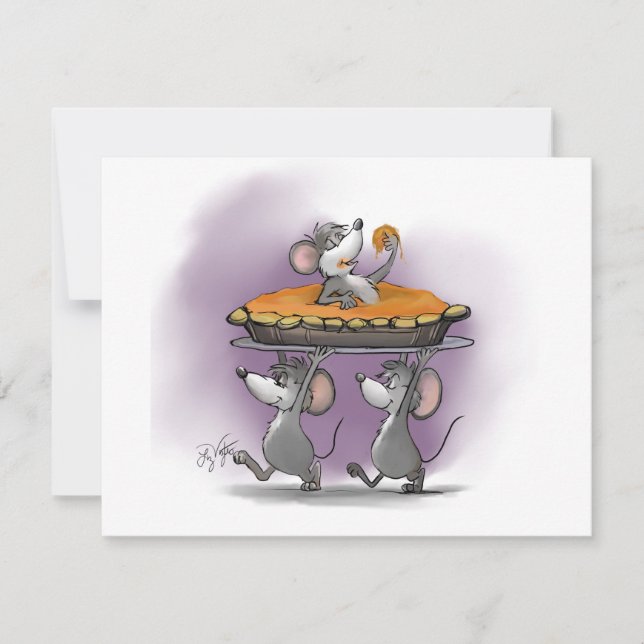 Convites Celebração de Torta de Abóbora (Frente)