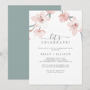 Convites Celebração de Vamos de Flor de Cereja Primavera