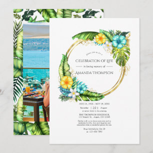 Convites Celebração de Vida de Verão Tropical Aloha Foto