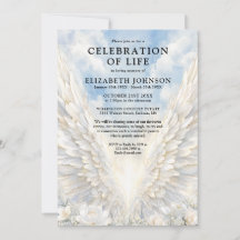 Celebração de Vida Funeral Asas de Anjo Elegantes