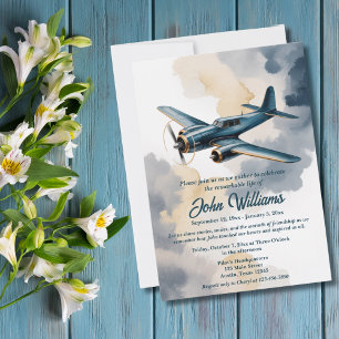 Convites Celebração de Vida Memorial de Avião Azul