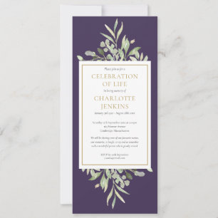 Convites Celebração de Vida Serviço Funerário de Verdure 
