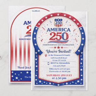 Convites Celebração do 250º Dia da Independência da América
