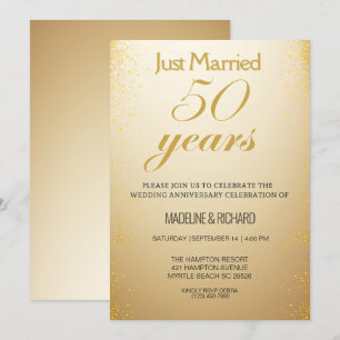 Convites Celebração do 50º Aniversário de Bodas de Ouro