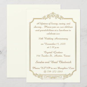 Convites Celebração do 50º aniversário de ouro