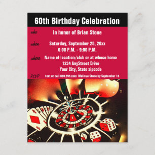 Convites Celebração do 60º aniversário do Tema de Casin