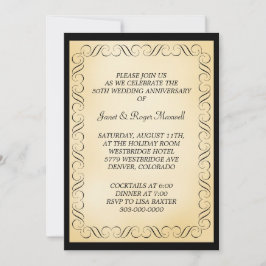 Convites Celebração do Aniversário de Bodas de Ouro em Mold