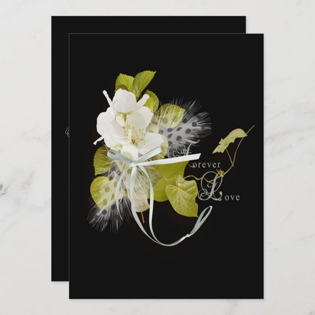 Convites Celebração do Aniversário de Casamento (Frente/Verso)