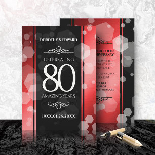 Convites Celebração do Aniversário de Casamento da 80 Ru