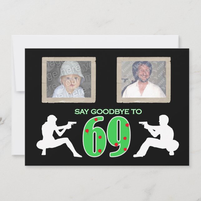 Convites Celebração do aniversário do 70 da foto do estilo (Frente)