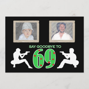 Convites Celebração do aniversário do 70 da foto do estilo