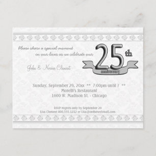 Convites Celebração do aniversário do damasco de prata a