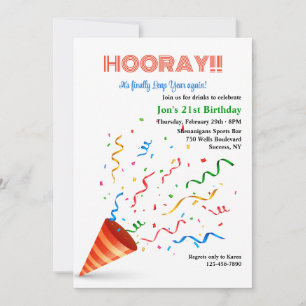 Convites Celebração do Ano Bissexto