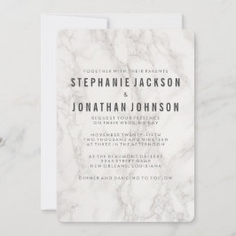 Convites Celebração do Casamento de Marble Elegante Moderno