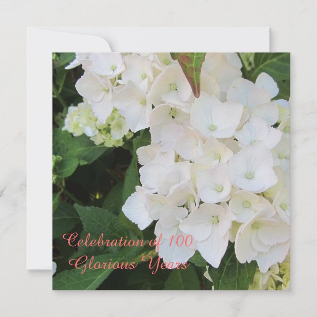 Convites Celebração do centésimo aniversário (Frente)