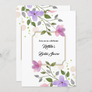 Convites Celebração do chá de panela floral