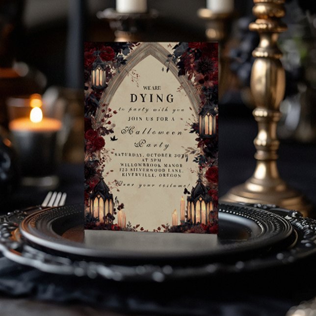 Convites Celebração do Dia das Bruxas da Catedral Gótica (Criador carregado)