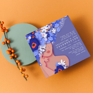 Convites Celebração do Dia de Galentine Moderna Girly Flora