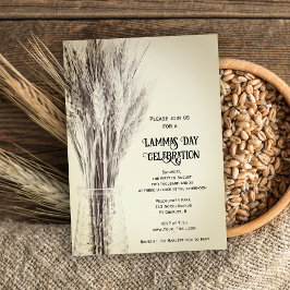 Convites Celebração do Dia de Lammas com Grãos de Trigo Sec