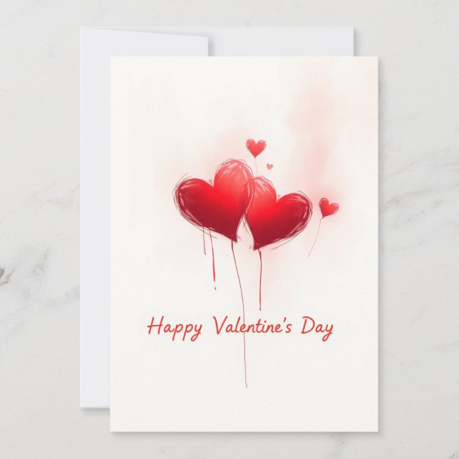 Convites Celebração do dia de os namorados do Amor (Frente)