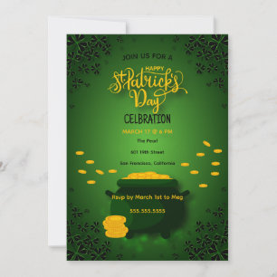 Convites Celebração do Dia de São Patrício Feliz em Ouro