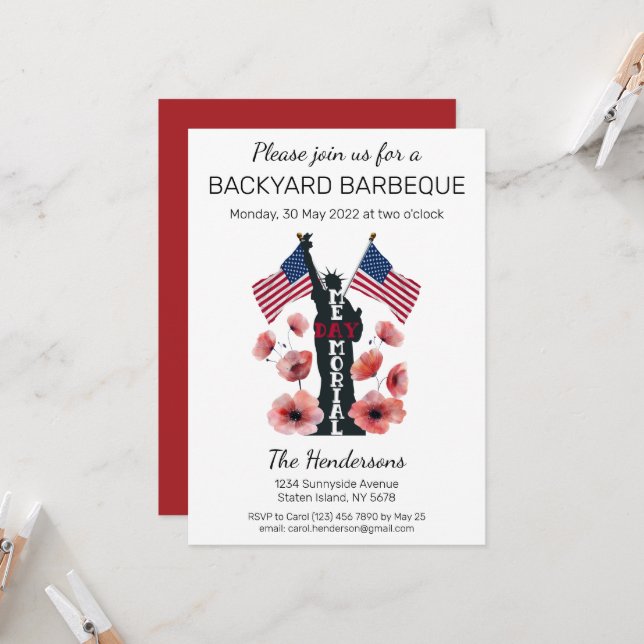 Convites Celebração do Dia Memorial (Frente/Verso In Situ)