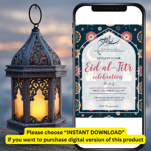 Convites Celebração do Eid Al Fitr Festa Eid Mubarak Editáv