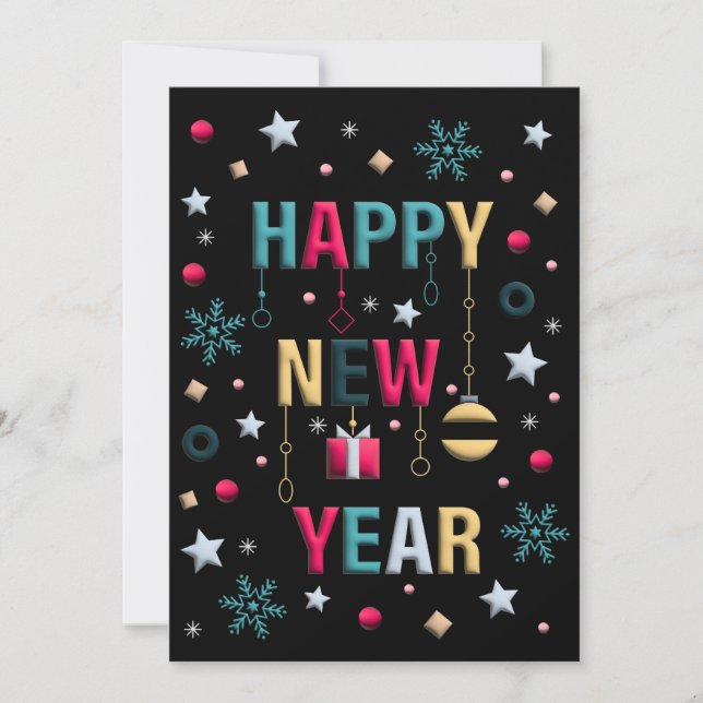 Convites celebração do feliz ano novo (Frente)