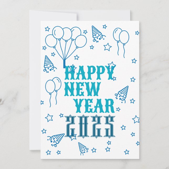 Convites Celebração do feliz ano novo (Frente)