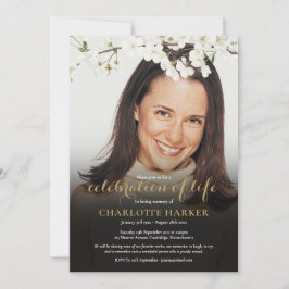 Convites Celebração do Floral White Blossom Foto