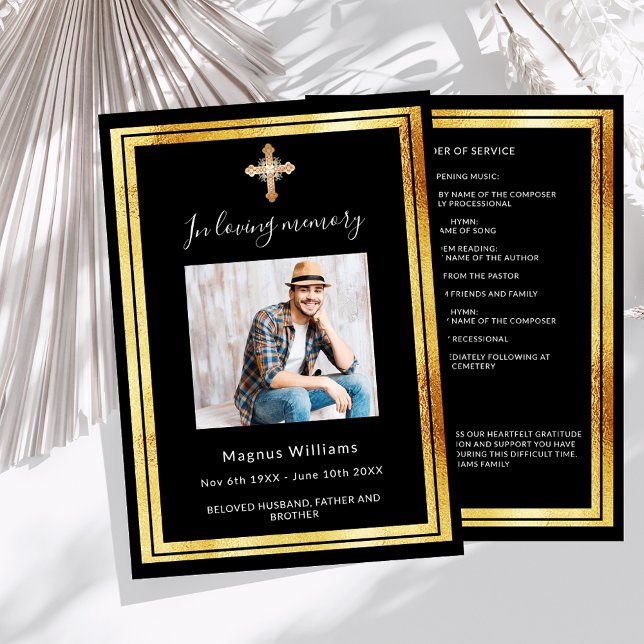 Convites Celebração do fúnebre fúnebre do programa de fotos (Criador carregado)