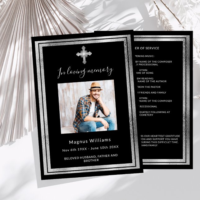 Convites Celebração do fúnebre fúnebre do programa de fotos (Criador carregado)