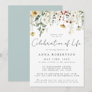 Convites Celebração do Funeral da Vida