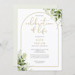 Convites Celebração do Funeral da Vida em Arco Dourado