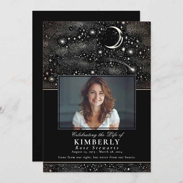 Convites Celebração do Funeral da Vida em Estrela Falsa (Frente/Verso)