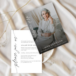 Convites Celebração do Funeral Foto de Memória da Vida