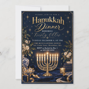 Convites Celebração do Jantar de Hanukkah