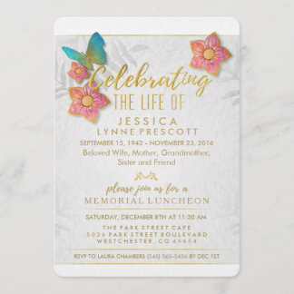 Convites Celebração do Life Butterfly Luncheon Invite