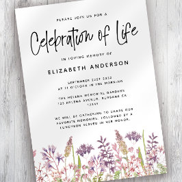 Convites Celebração do Life Invitation Wildflower