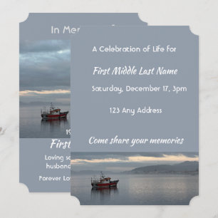Convites Celebração do Life Invite Navio de Pesca Pescador