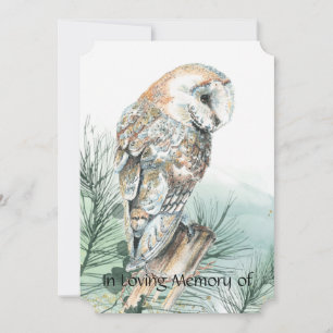 Convites Celebração do Life Invite Watercolor Barn Owl