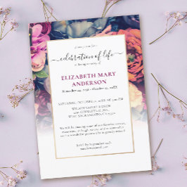 Convites Celebração do Life Memorial Moody Floral