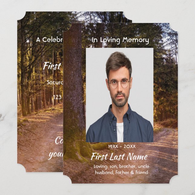 Convites Celebração do Life Service Forest Rail Walk (Frente/Verso)