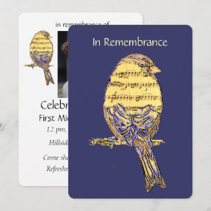 Convites Celebração do Life Service Invite Música Song Bird