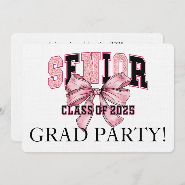 Convites Celebração do Mais velho de Impressão Leopard (Frente/Verso)