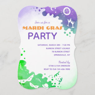 Convites Celebração do Mardi Gras